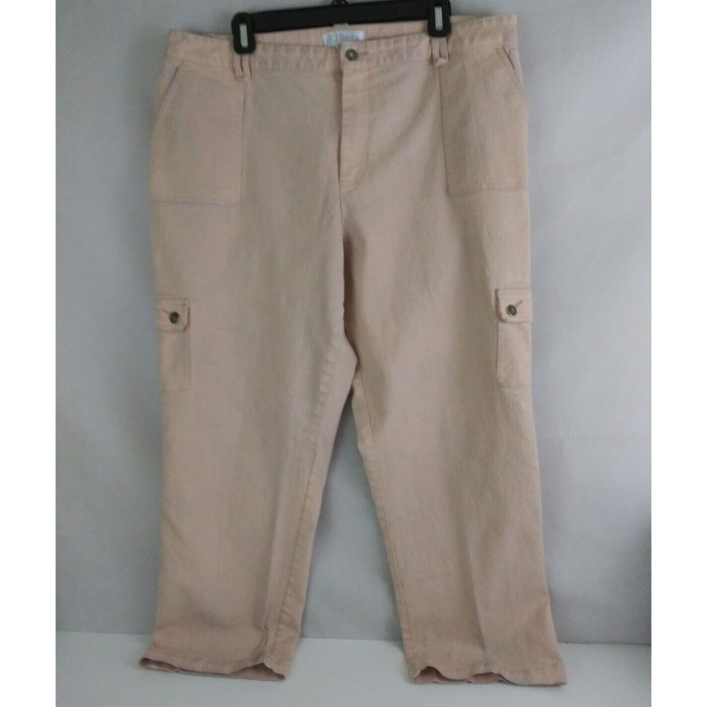 CJ Banks Stretch Women's Dusty Pink Mid Rise Bootcut Jeans Plus Size 18W